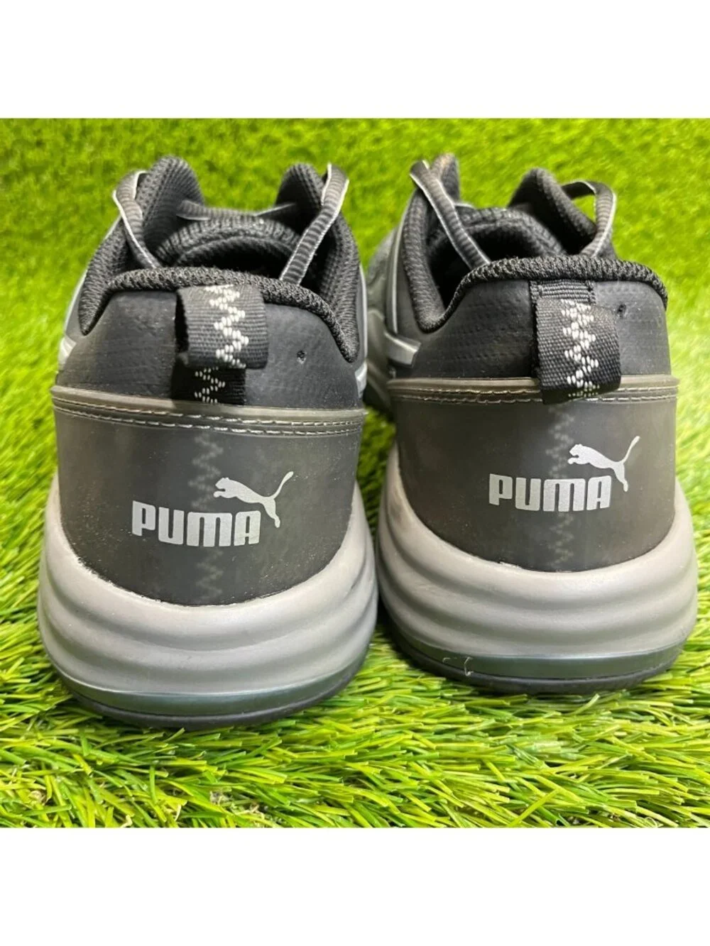 Puma Charge Low Mens Size 10 Black Gray Composite Toe Safety Work Shoes Sneakers